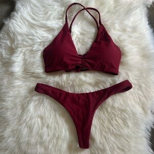 Midori bikini set in Merlot